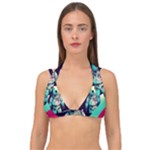 Bear Astronaut Futuristic Double Strap Halter Bikini Top