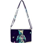 Bear Astronaut Futuristic Double Gusset Crossbody Bag