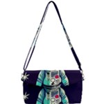 Bear Astronaut Futuristic Removable Strap Clutch Bag