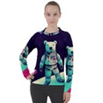 Bear Astronaut Futuristic Women s Pique Long Sleeve T-Shirt