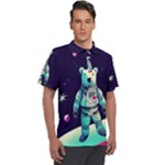 Bear Astronaut Futuristic Men s Polo T-Shirt