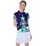 Bear Astronaut Futuristic Women s Polo T-Shirt