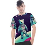 Bear Astronaut Futuristic Men s Sport Top