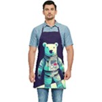 Bear Astronaut Futuristic Kitchen Apron