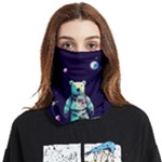 Bear Astronaut Futuristic Face Covering Bandana (Two Sides)