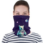 Bear Astronaut Futuristic Face Seamless Bandana (Adult)