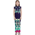Bear Astronaut Futuristic Kids  Sleeveless Ruffle Edge Band Collar Chiffon One Piece