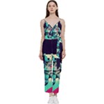 Bear Astronaut Futuristic V-Neck Camisole Jumpsuit