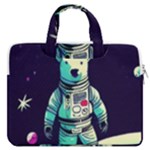 Bear Astronaut Futuristic MacBook Pro 16  Double Pocket Laptop Bag 
