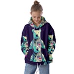 Bear Astronaut Futuristic Kids  Oversized Hoodie