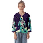Bear Astronaut Futuristic Kids  Sailor Shirt