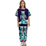 Bear Astronaut Futuristic Kids  T-Shirt and Pants Sports Set