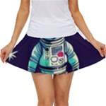 Bear Astronaut Futuristic Women s Skort