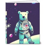 Bear Astronaut Futuristic 8  x 10  Softcover Notebook