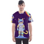 Cat Astronaut Space Retro Universe Men s Sport Mesh T-Shirt