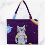 Cat Astronaut Space Retro Universe Mini Tote Bag