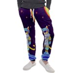 Cat Astronaut Space Retro Universe Men s Jogger Sweatpants
