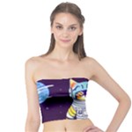 Cat Astronaut Space Retro Universe Tube Top
