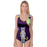 Cat Astronaut Space Retro Universe Princess Tank Leotard 