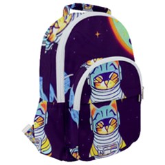 Rounded Multi Pocket Backpack 