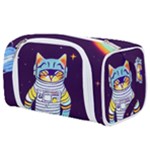 Cat Astronaut Space Retro Universe Toiletries Pouch