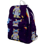 Cat Astronaut Space Retro Universe Top Flap Backpack