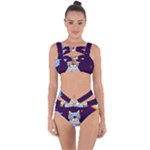 Cat Astronaut Space Retro Universe Bandaged Up Bikini Set 