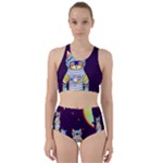 Cat Astronaut Space Retro Universe Racer Back Bikini Set