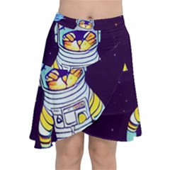 Chiffon Wrap Front Skirt 
