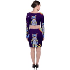 Long Sleeve Crop Top & Bodycon Skirt Set 