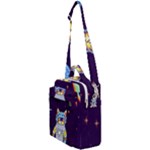 Cat Astronaut Space Retro Universe Crossbody Day Bag