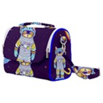 Cat Astronaut Space Retro Universe Satchel Shoulder Bag