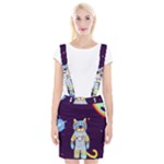 Cat Astronaut Space Retro Universe Braces Suspender Skirt