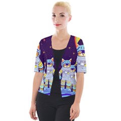Cropped Button Cardigan 