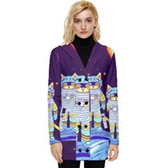 Button Up Hooded Coat  
