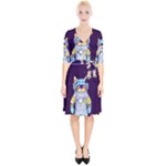 Cat Astronaut Space Retro Universe Wrap Up Cocktail Dress