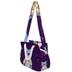 Cat Astronaut Space Retro Universe Rope Handles Shoulder Strap Bag