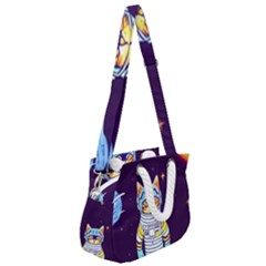 Rope Handles Shoulder Strap Bag 