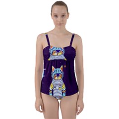Twist Front Tankini Set 