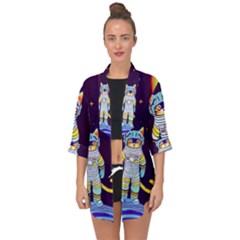 Open Front Chiffon Kimono 