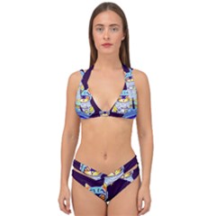 Double Strap Halter Bikini Set 