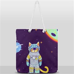 Full Print Rope Handle Tote (Large) 