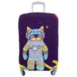 Cat Astronaut Space Retro Universe Luggage Cover (Medium)