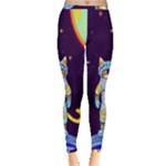Cat Astronaut Space Retro Universe Inside Out Leggings