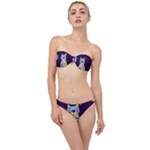 Cat Astronaut Space Retro Universe Classic Bandeau Bikini Set