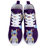 Cat Astronaut Space Retro Universe Women s Lightweight High Top Sneakers