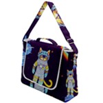 Cat Astronaut Space Retro Universe Box Up Messenger Bag