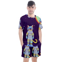 Men s Mesh T-Shirt and Shorts Set 