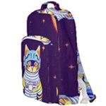 Cat Astronaut Space Retro Universe Double Compartment Backpack