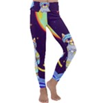 Cat Astronaut Space Retro Universe Kids  Lightweight Velour Classic Yoga Leggings